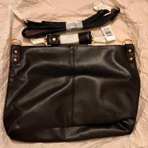 Bella Russo Black Faux Leather Shoulder Purse